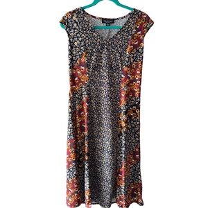 Perceptions Black and Orange Casual Sundress